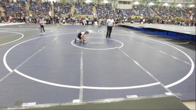 85 lbs Round Of 32 - Demario Galvan Okay, Center Middle School vs Luke Martyn, Escalante Middle School