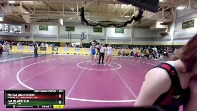 100 lbs Cons. Semi - Iva Black Elk, Tatanka Tuff vs Nessa Anderson, Dakota Boyz Wrestling Club