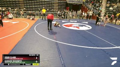 49 lbs Cons. Round 5 - John Clark, Cowboy Kids Wrestling Club vs Karson Shassetz, Top Of The Rock Wrestling Club