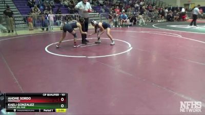 101 lbs Quarterfinal - Ahome Sordo, Paramount vs Kaeli Gonzalez, Corona Del Mar