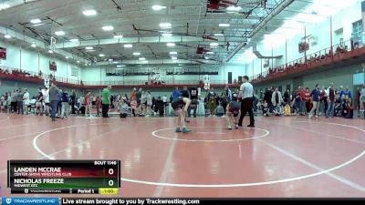 95 lbs Quarterfinal - Landen McCrae, Center Grove Wrestling Club vs Nicholas Freeze, Midwest RTC