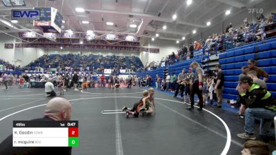 49 lbs Consi Of 16 #2 - Krue Goodin, Cowboy Wrestling vs Rowan Mcguire, Blaine County Grapplers