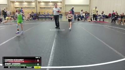 52 lbs Round 5 - Emery Sanders, Contenders Wrestling Academy vs Cannon Eckhardt, East Jackson Takedown Club