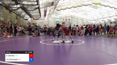 97 kg Consolation - Kyle Gentile, LVWC vs Malik McDonald, Wolfpack Wrestling Club