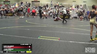 91 lbs Quarterfinal - Cade Riddle, Haywood Elite vs Levi Halbert, Untouchables