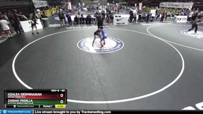 80 lbs Quarterfinal - Zariah Padilla, G-Style Wrestling Club vs Azalea Derminasian, Rough Rider W.C.