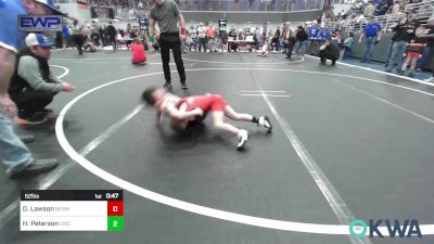 52 lbs Round Of 16 - Drew Lawson, Newkirk Takedown Club vs Hunter Peterson, Claremore Wrestling Club