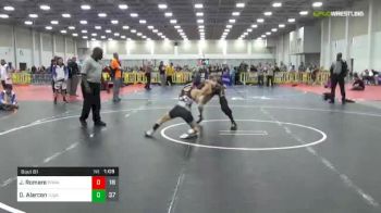 110 lbs Rr Rnd 1 - Jakob Romero, POWA vs D`mitri Alarcon, Team USA