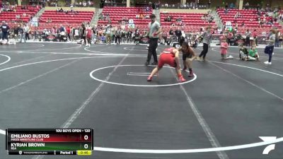 120 lbs Cons. Round 5 - Emiliano Bustos, Maize Wrestling Club vs Kyrian Brown, RSA