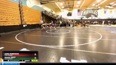 126 lbs Cons. Round 2 - Isaiah Heist, Lake Stevens vs Juno Robinson, Lake Stevens