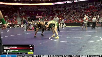 3A-152 lbs Quarterfinal - Kyler Scranton, Iowa City, West vs Elijah Mendoza, Bettendorf