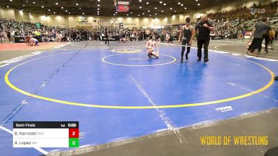 89 lbs Semifinal - Brighton Karvoski, Refinery vs Andres Lopez, New Mexico