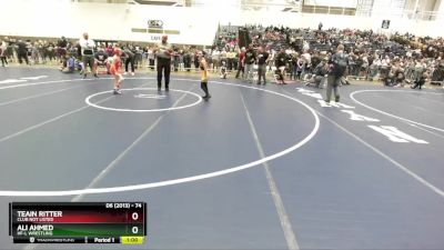 74 lbs Champ. Round 2 - Ali Ahmed, HF-L Wrestling vs Teain Ritter, Club Not Listed