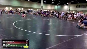 220 lbs Placement Matches (16 Team) - Benjamin Tule, Tomahawk Wrestling vs Kaleb Ivie, Brevard FCA- Island Style