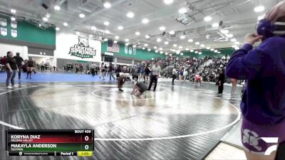 137 lbs Cons. Round 3 - Makayla Anderson, Sultana vs Koryna Diaz, Paloma Valley