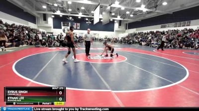 120 lbs Champ. Round 2 - Ethan Lee, Diamond Bar vs Syrus Singh, Laguna Hills