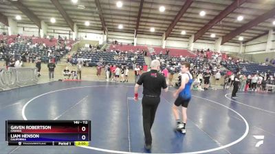 112 lbs Champ. Round 1 - Gaven Robertson, Canada vs Liam Henson, California