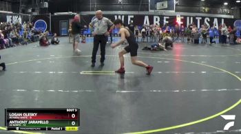 138 lbs Round 1 (8 Team) - Logan Olesky, Mi Mafia White vs Anthony Jaramillo, 42 North