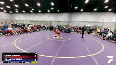 138 lbs Round 3 (8 Team) - Carter Freeman, Iowa vs William Baysingar, Illinois