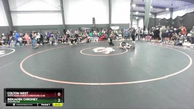 92 lbs Cons. Semi - Benjamin Chromey, Washington vs Colton West, White River Hornets Wrestling Club