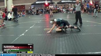 92 lbs Round 3 (6 Team) - Hayden Piovarchy, Ares Red vs RJ Whorton, Carolina Hammer Squad