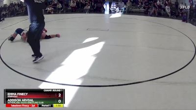 173 lbs Round 1 - Addison Arvdal, Sutherland Youth Wrestling Club vs Emma Finecy, Nebraska