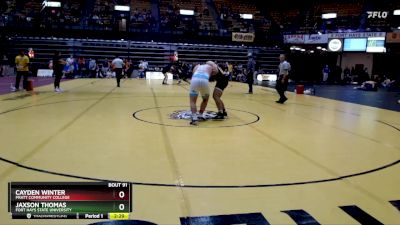 285 lbs Champ. Round 1 - Cayden Winter, Pratt Community College vs Jaxson Thomas, Fort Hays State University