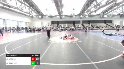 65 lbs Rr Rnd 1 - Aviyahn Mills, Roundtree Wrestling Academy Black vs Asher Asad, Level Up