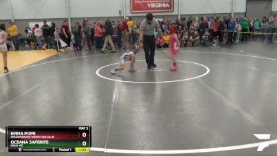 50-54 lbs Round 2 - Emma Pope, Williamsburg Wrestling Club vs Oceana Saferite, Nova WC