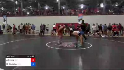 79 kg Quarterfinal - Jared Simma, Panther Wrestling Club RTC vs Matthew Singleton, Wolfpack Wrestling Club