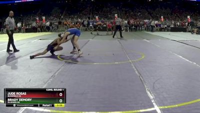 D3-106 lbs Cons. Round 1 - Jude Rosas, Blissfield HS vs Brady Demory, Gladwin HS