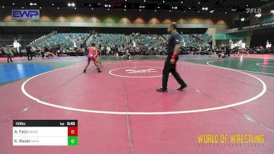 110 lbs Consolation - Artasam Feizi, Bay Area Dragons vs Kameo Rozet, Nakamura Wrestling