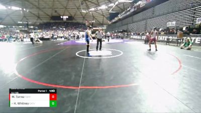 1A 138 lbs Quarterfinal - Kasey Whitney, Eatonville vs Marcos Torrez, Toppenish