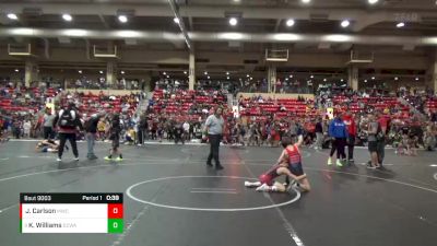 76 lbs Champ. Round 1 - Kellen Williams, Dodge City Wrestling Academy vs Jaxon Carlson, Mac Wrestling Club