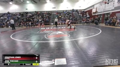 138 lbs Semifinal - Jonathan Jones, Kittitas vs Jose Toscano, Granger