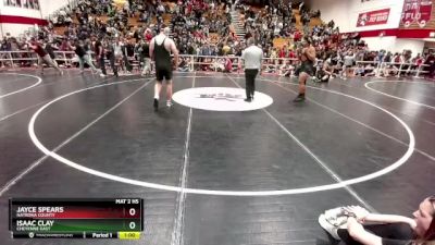 285 lbs Cons. Round 3 - Jayce Spears, Natrona County vs Isaac Clay, Cheyenne East