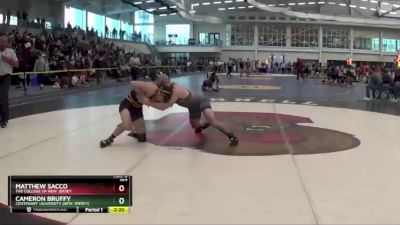 157 lbs Quarterfinal - Cameron Bruffy, Centenary University (New Jersey) vs Matthew Sacco, The College Of New Jersey