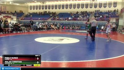 126 lbs 2nd Wrestleback (16 Team) - Nolan Christian, Eastside Hs vs Pablo Nunez, Coffee