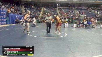 3A 220 lbs Semifinal - Nicholas Martinez, Hickory vs Landon Sargent, Cape Fear