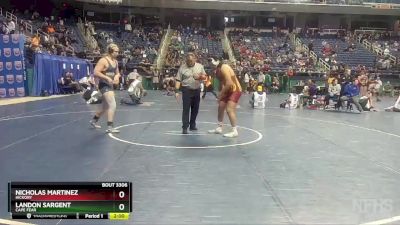 3A 220 lbs Semifinal - Nicholas Martinez, Hickory vs Landon Sargent, Cape Fear