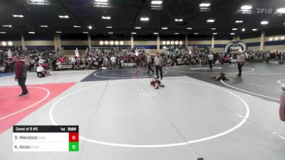 40 lbs Consi Of 8 #2 - Dakota Mendoza, Coachella Valley WC vs Kiah Alcon, Stout Wr Acd