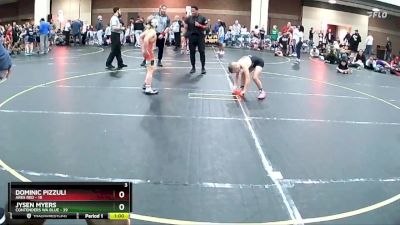 82 lbs Round 3 (8 Team) - Jysen Myers, Contenders WA Blue vs Dominic Pizzuli, Ares Red