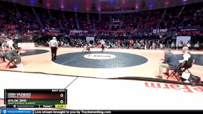 2A 120 lbs 1st Place Match - Gylon Sims, Joliet (Catholic Academy) vs Josh Vazquez, Aurora (A. Christian)