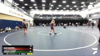 165 lbs 1st Place Match - Alex Ramirez, Mt San Antonio College vs Adrian Juarez, Bakersfield College