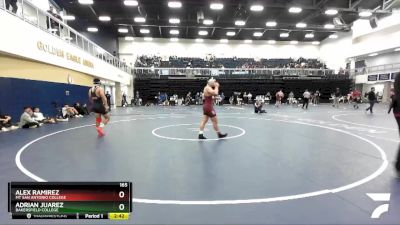 165 lbs 1st Place Match - Alex Ramirez, Mt San Antonio College vs Adrian Juarez, Bakersfield College