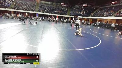 90 lbs Champ. Round 2 - Coy Mehlert, Big Game Wrestling Club vs Elliott Gnewuch, Eastern Iowa Wrestling Club