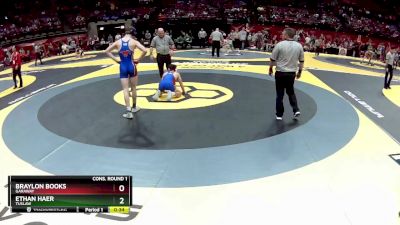 D3-132 lbs Cons. Round 1 - Ethan Haer, Tuslaw vs Braylon Books, Garaway