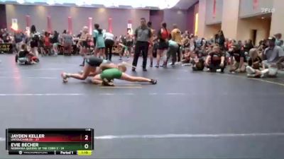 118 lbs Semis & 1st Wrestleback (8 Team) - Jayden Keller, Untouchables vs Evie Becher, Nebraska Queens Of The Corn 2