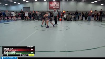 130 lbs Champ. Round 1 - Jacob Fain, Machine Shed Wrestling vs Owen Borden, Smith Mountain Lake Wrestling