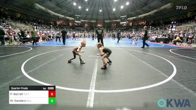 37 lbs Quarterfinal - Piper Norrell, Tuttle Wrestling vs Miles Sanders, Sallisaw Takedown Club